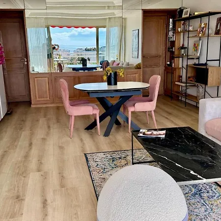 Apartment Luxueux 45m2 Vue Panoramique Terrasse Sud Montfleury Proche Banane Cannes